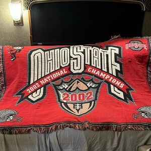 Ohio State Buckeyes 2002 Championship blanket throw
